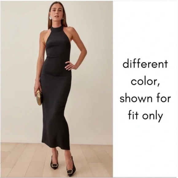 NWT The Reformation Felippa emerald green halter dress - Picture 6 of 12